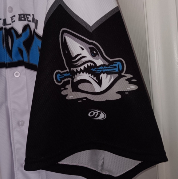 Myrtle Beach Pelicans Copa Mako Shark Game Worn Jersey - Picture 4 of 10